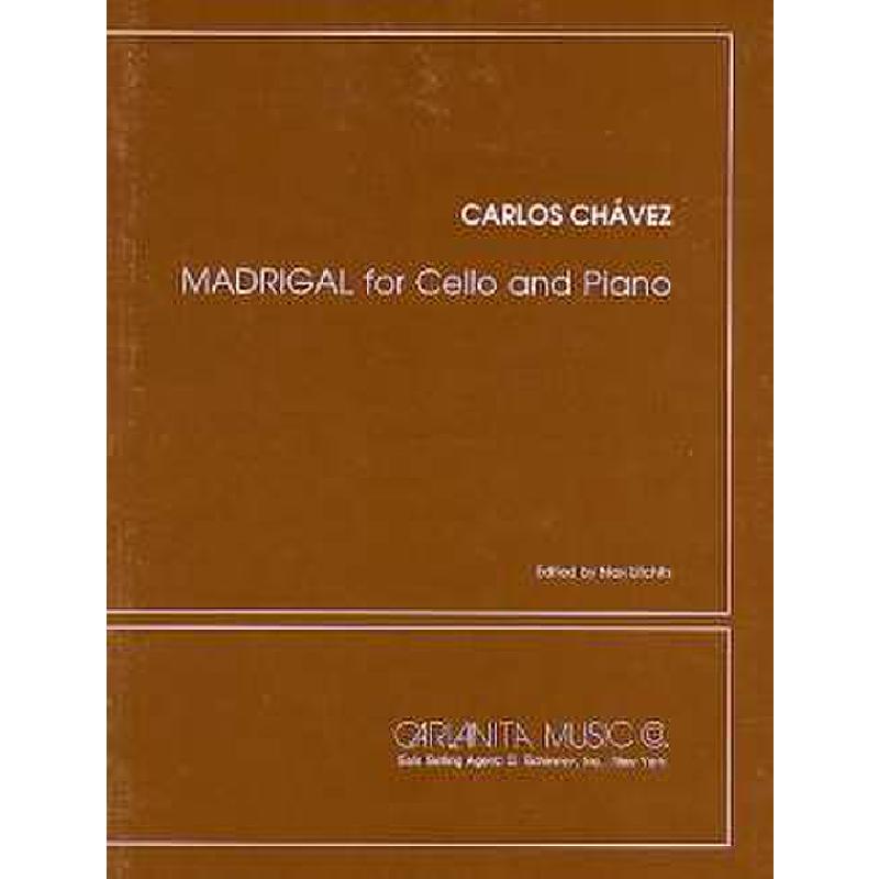 Titelbild für GS 88704 - MADRIGAL FOR CELLO + PIANO