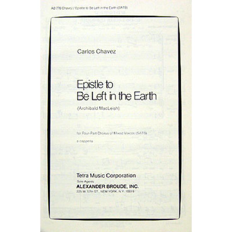 Titelbild für GS 89544 - EPISTLE TO BE LEFT IN EARTH