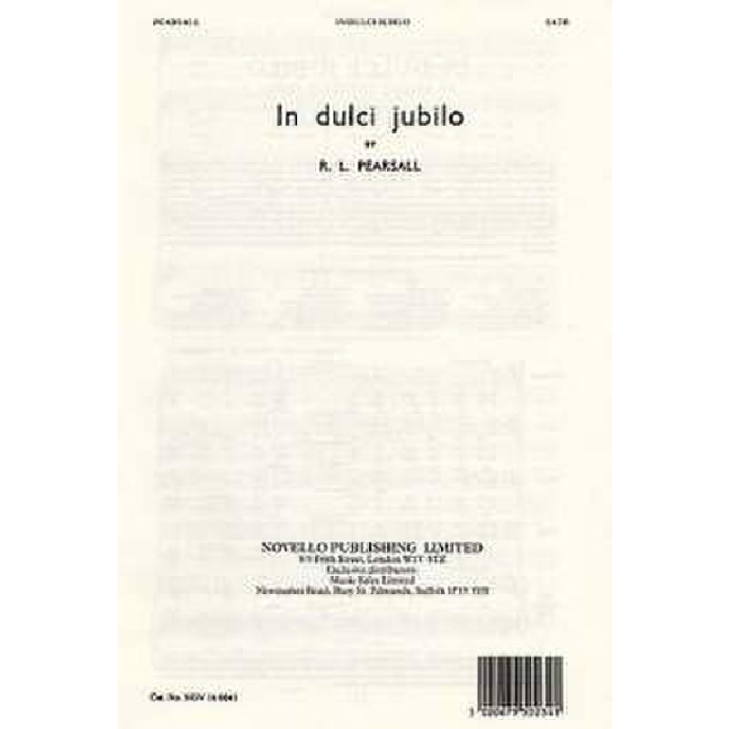 Titelbild für MSNOV 160041 - IN DULCI JUBILO