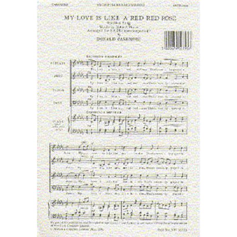 Titelbild für MSNOV 160056 - MY LOVE IS LIKE A RED RED ROSE