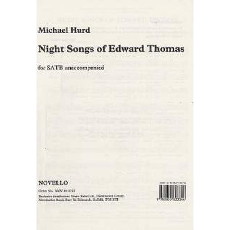 Titelbild für MSNOV 160222 - NIGHT SONGS OF EDWARD THOMAS