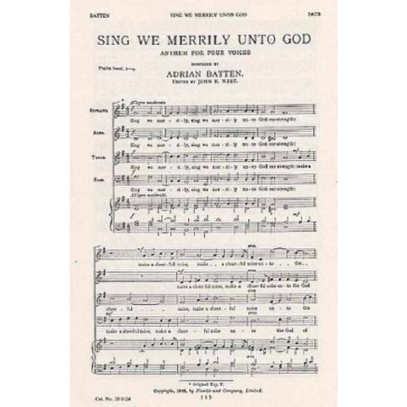 Titelbild für MSNOV 290124 - SING WE MERRILY UNTO GOD