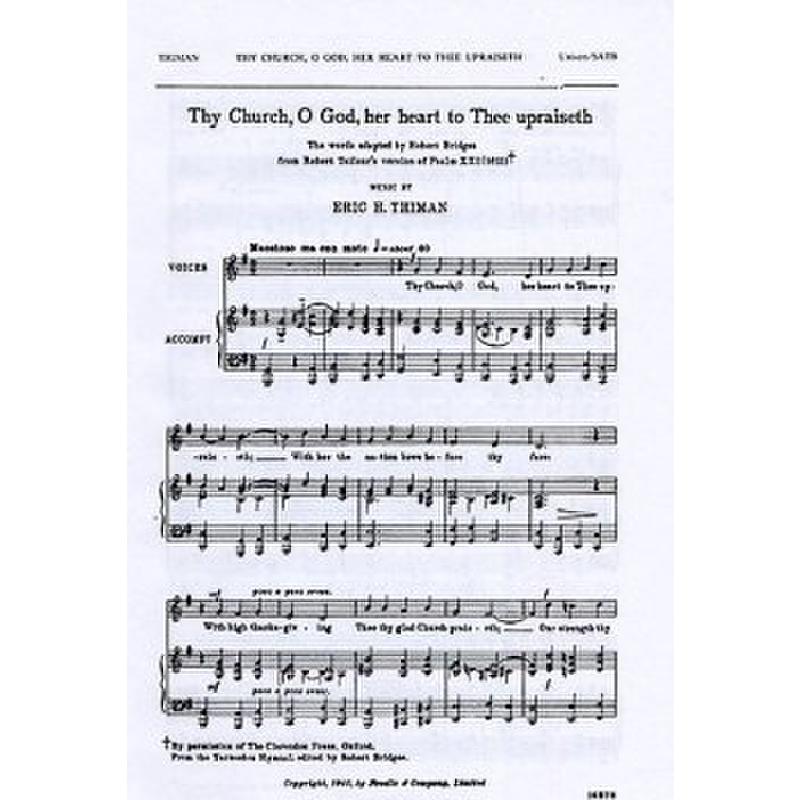 Titelbild für MSNOV 290246 - THY CHURCH O GOD