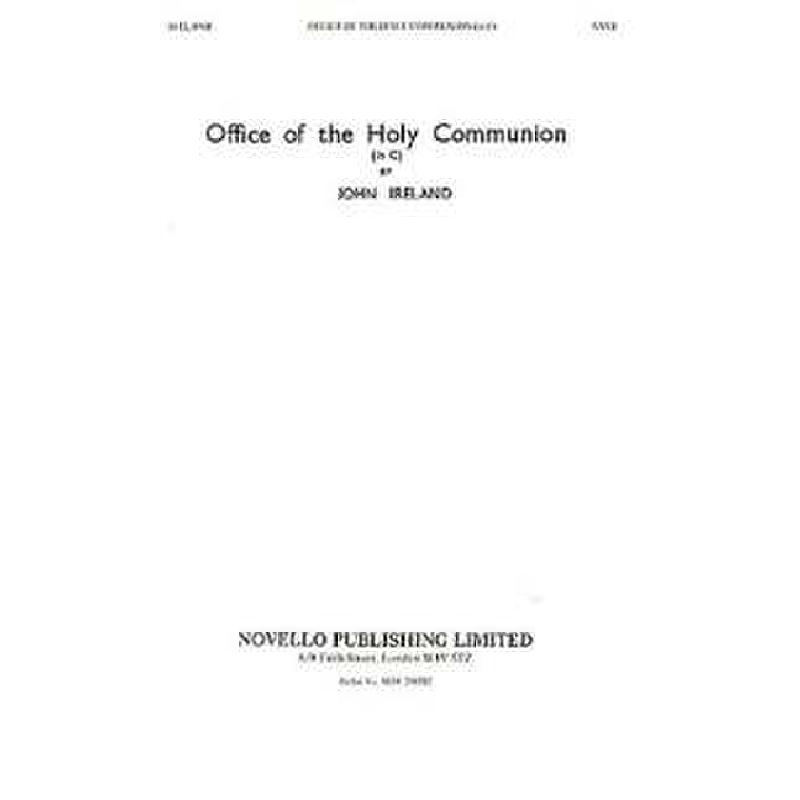 Titelbild für MSNOV 290292 - OFFICE OF THE HOLY COMMUNION IN C