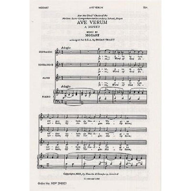 Titelbild für MSNOV 290323 - AVE VERUM CORPUS KV 618