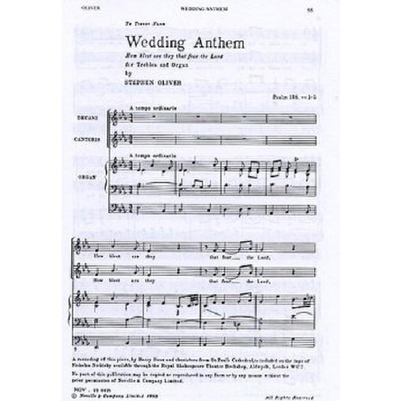 Titelbild für MSNOV 290478 - WEDDING ANTHEM