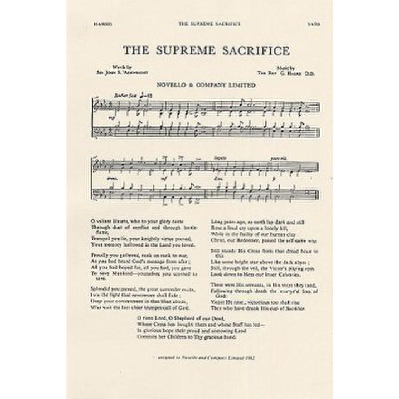 Titelbild für MSNOV 290566 - SUPREME SACRIFICE