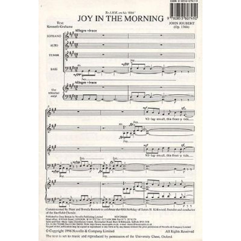 Titelbild für MSNOV 290688 - JOY IN THE MORNING