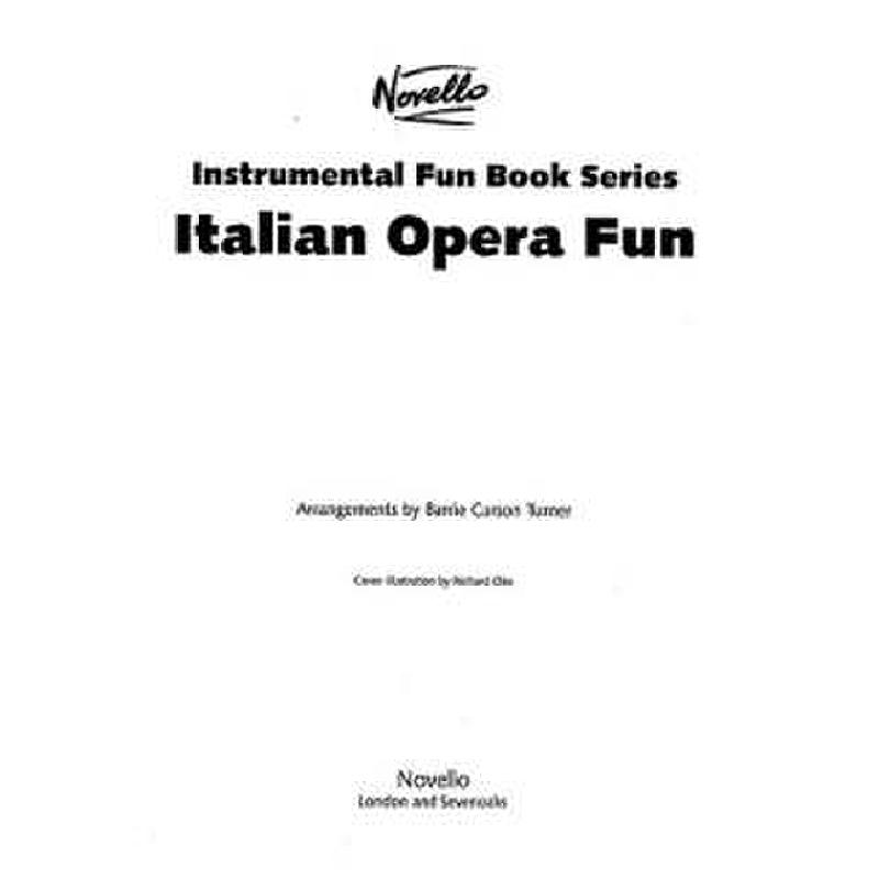 Titelbild für MSNOV 120696-02 - ITALIAN OPERA FUN BOOK