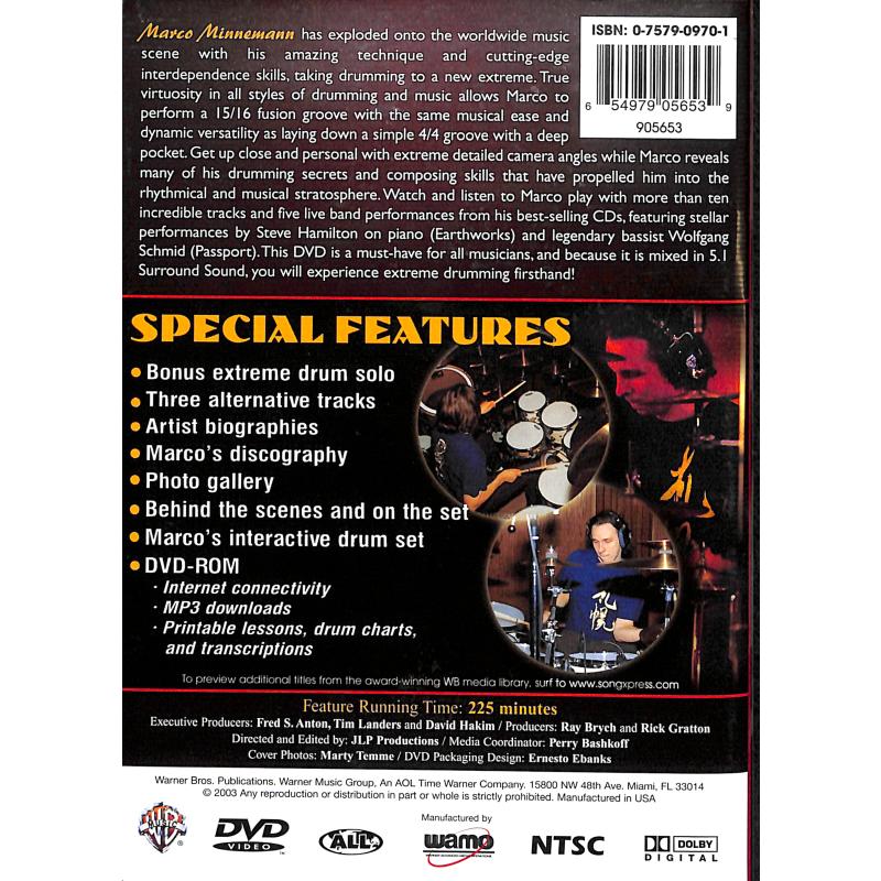 Notenbild für DVD 905653 - EXTREME DRUMMING