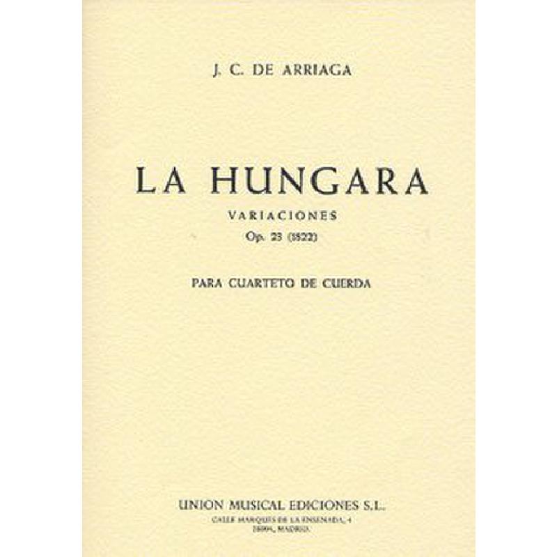 Titelbild für UME 17561 - LA HUNGARA STRING QUARTETT PARTS OP 23