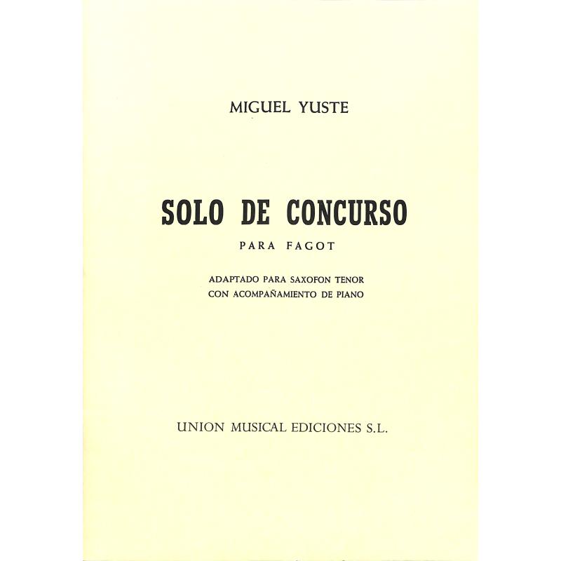 Titelbild für UME 87793 - SOLO DE CONCURSO