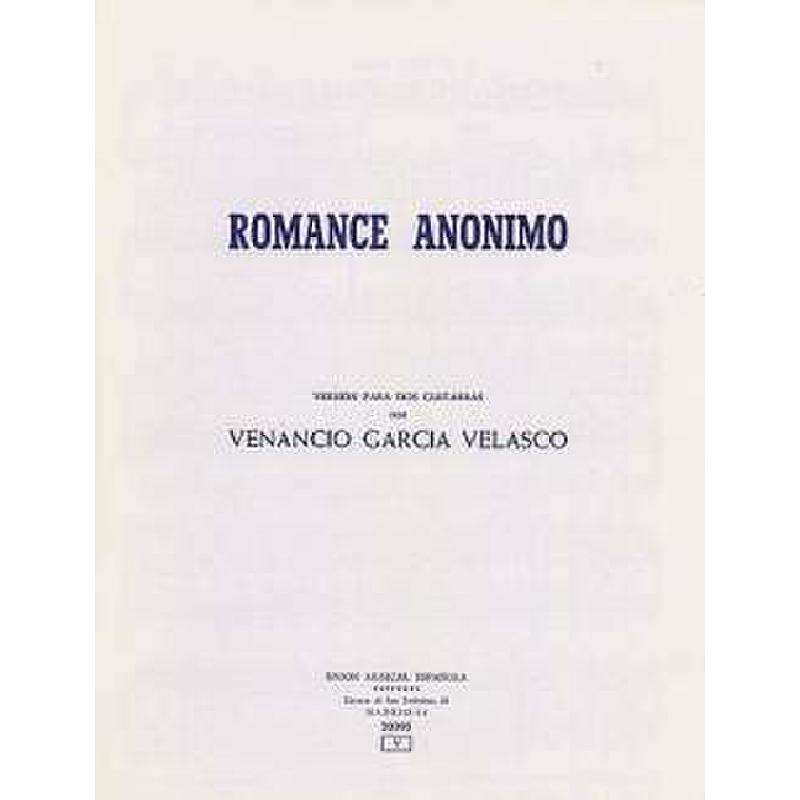 Titelbild für UMG 20305 - ANON ROMANCE ANONIMO