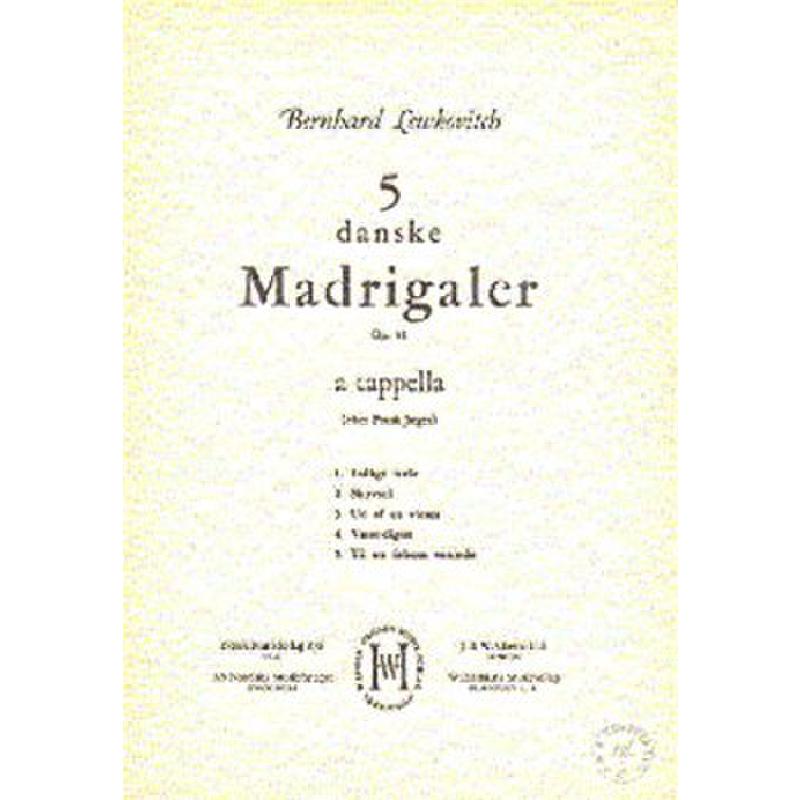 Titelbild für WH 27141 - 5 DANISH MADRIGALS OP 12