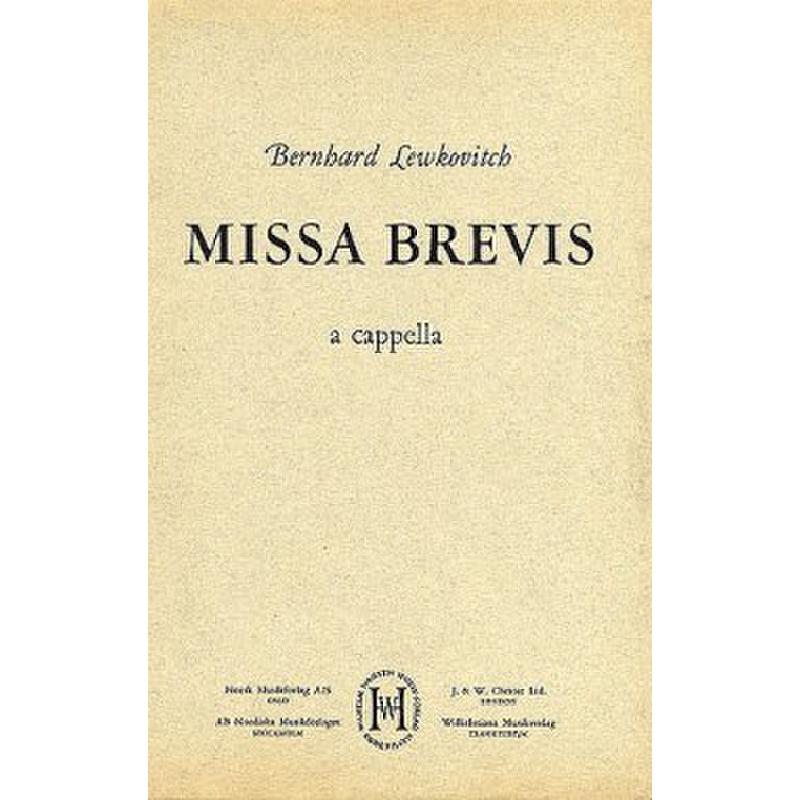 Titelbild für WH 27888 - MISSA BREVIS