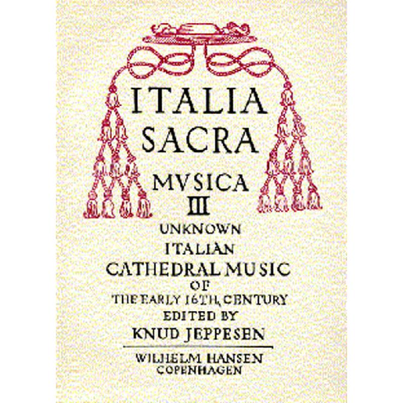 Titelbild für WH 28285 - ITALIA SACRA MUSICA 3