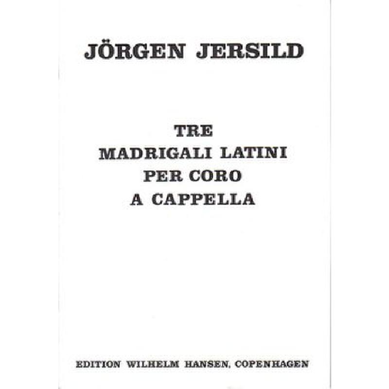 Titelbild für WH 29892 - 3 MADRIGALI LATINI