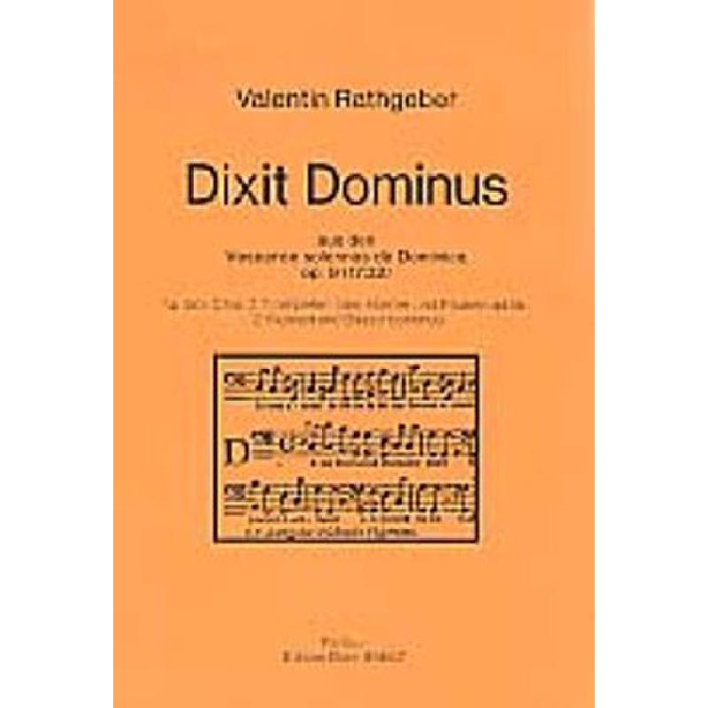 Titelbild für DOHR 99667 - DIXIT DOMINUS (VESPERAE SOLENNES DE DOMINICA) OP 9