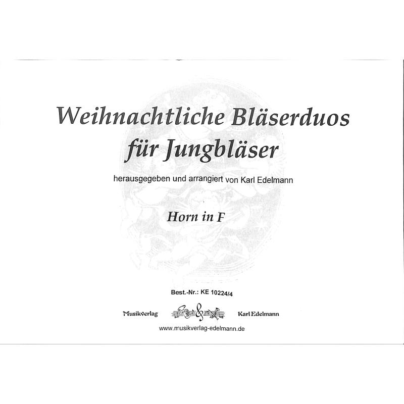 Titelbild für EDELMANN 10224-4 - WEIHNACHTLICHE BLAESERDUOS FUER JUNGBLAESER