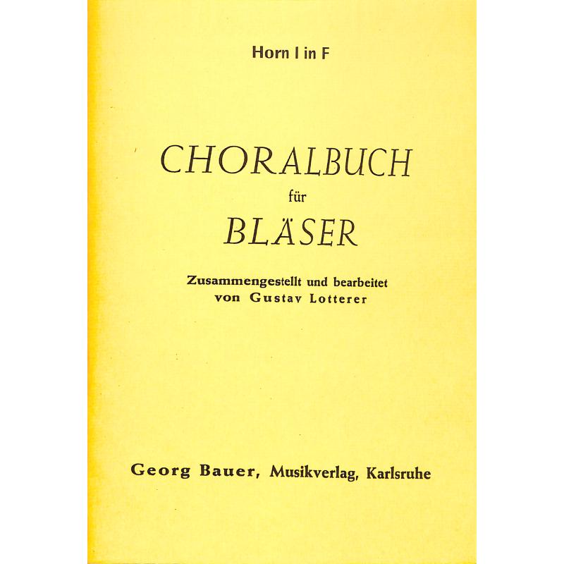 Titelbild für BAU 139-HRN1 - CHORALBUCH FUER BLAESER