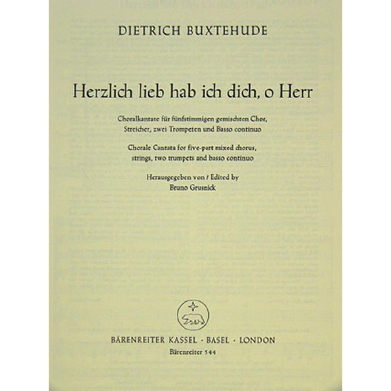 Titelbild für BA 544 - HERZLICH LIEB HAB ICH DICH O HERR BUXWV 41