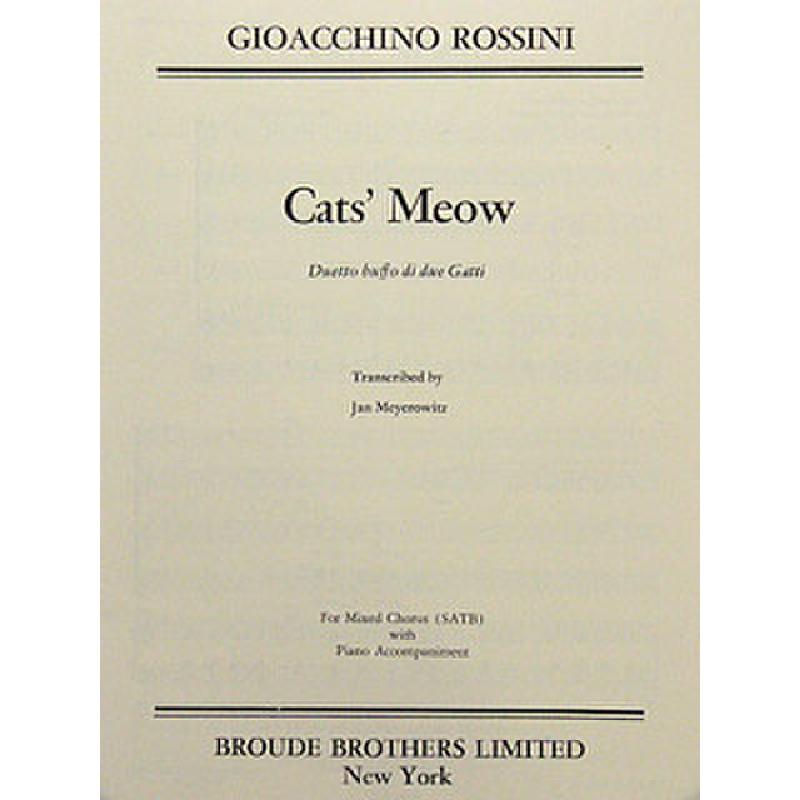 Titelbild für BROUDE 4085 - Katzenduett (Cats' meow) | Duetto buffo di due gatti (Katzenduett)