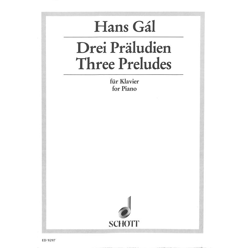 Titelbild für ED 9297 - 3 PRAELUDIEN