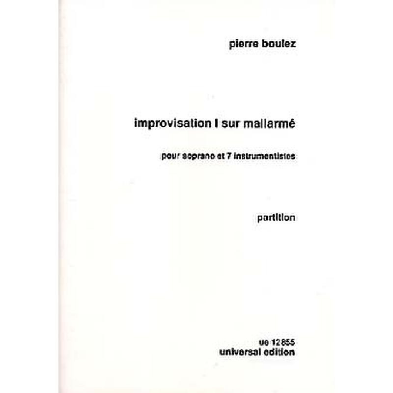 Titelbild für UE 12855 - IMPROVISATION 1