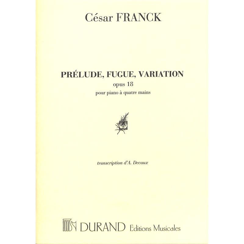 Titelbild für DF 6271 - Prelude Fugue + Variation op 18