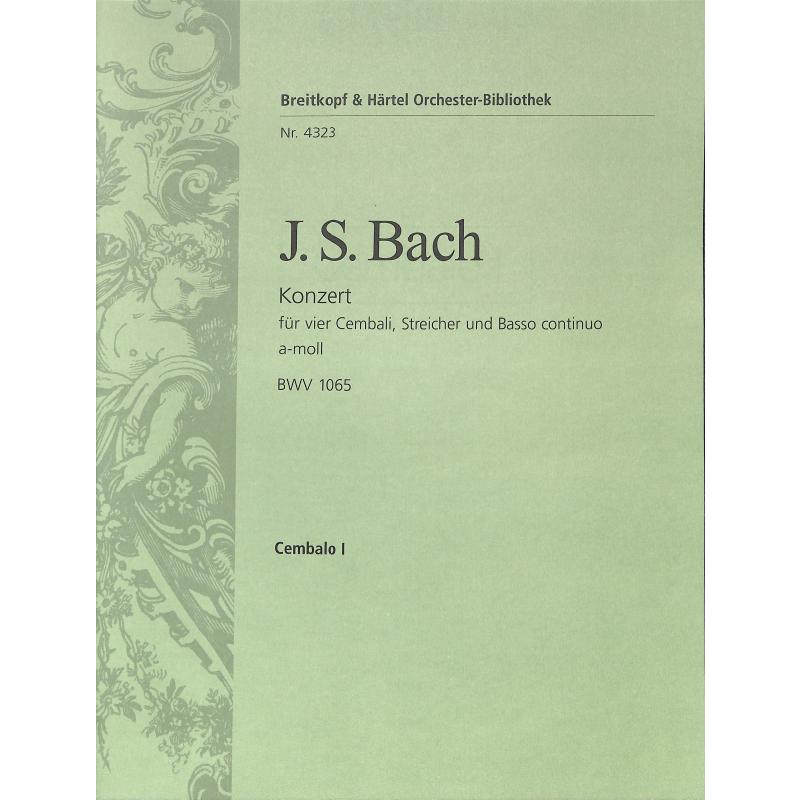 Titelbild für EBOB 4323-CEMB1 - KONZERT A-MOLL BWV 1065  4 CEMB