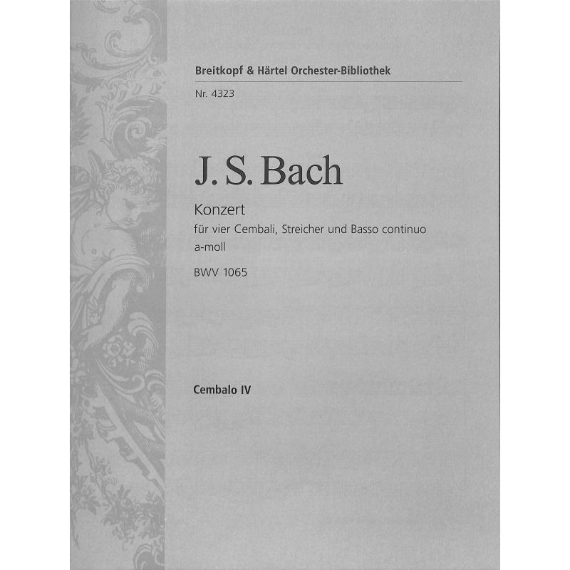 Titelbild für EBOB 4323-CEMB4 - KONZERT A-MOLL BWV 1065 - 4 CEM