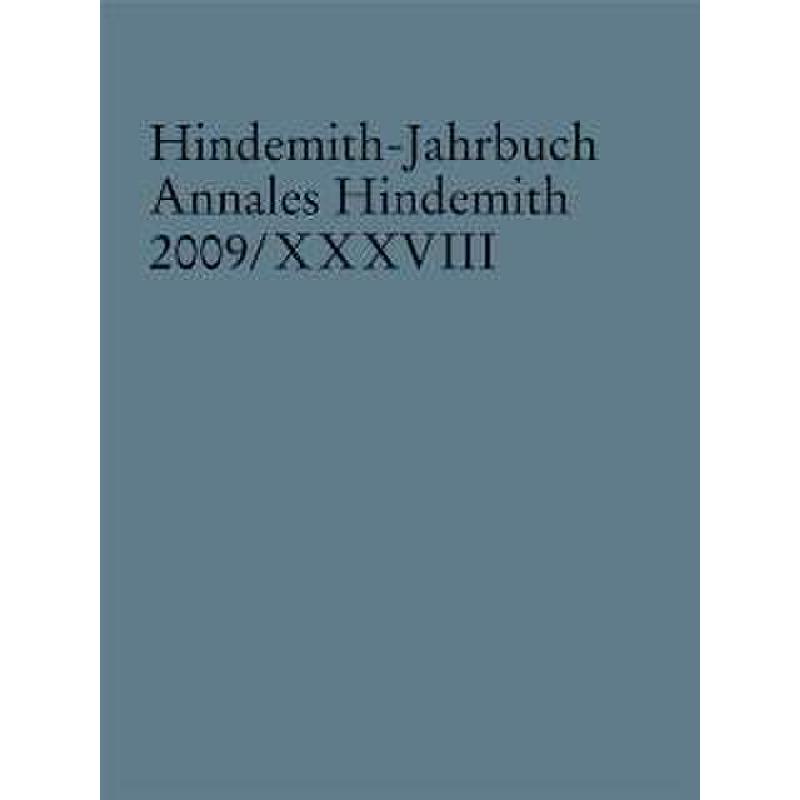 Titelbild für BN 149 - HINDEMITH JAHRBUCH ANNALES 2009/38