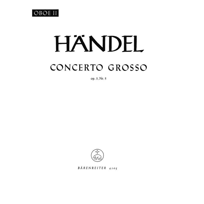 Titelbild für BA 4205-30 - Concerto d-moll op 3/5