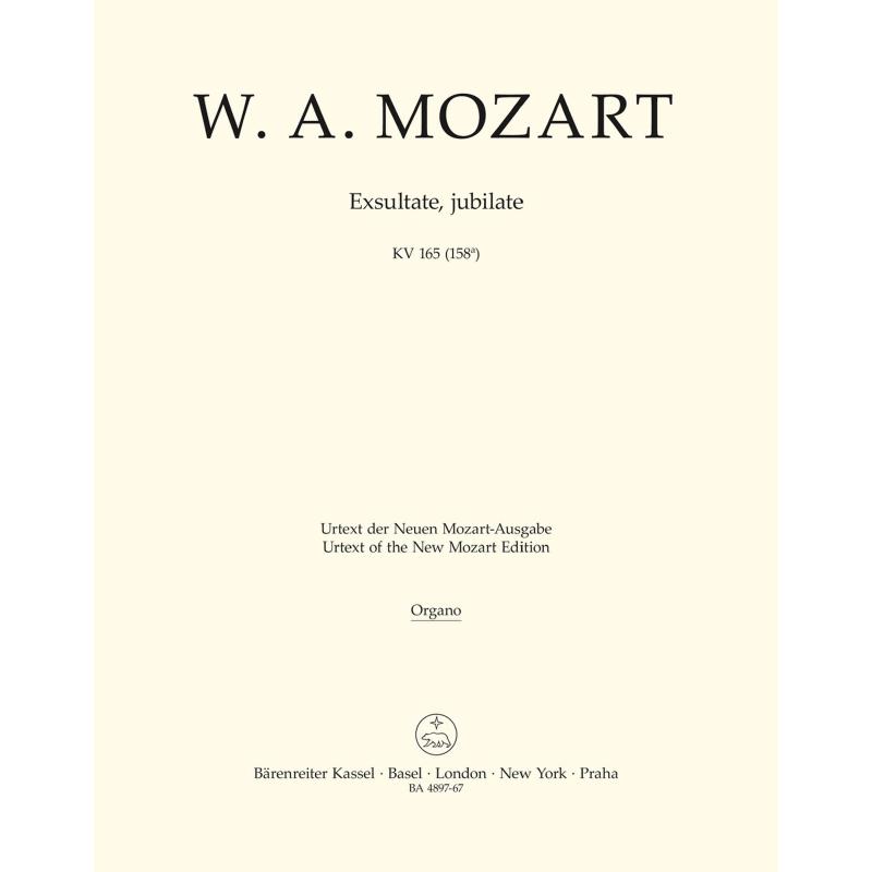 Titelbild für BA 4897-ORG - EXSULTATE JUBILATE KV 165
