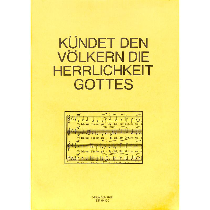 Titelbild für DOHR 94100 - KUENDET DEN VOELKERN DIE HERRLICHKEIT GOTTES