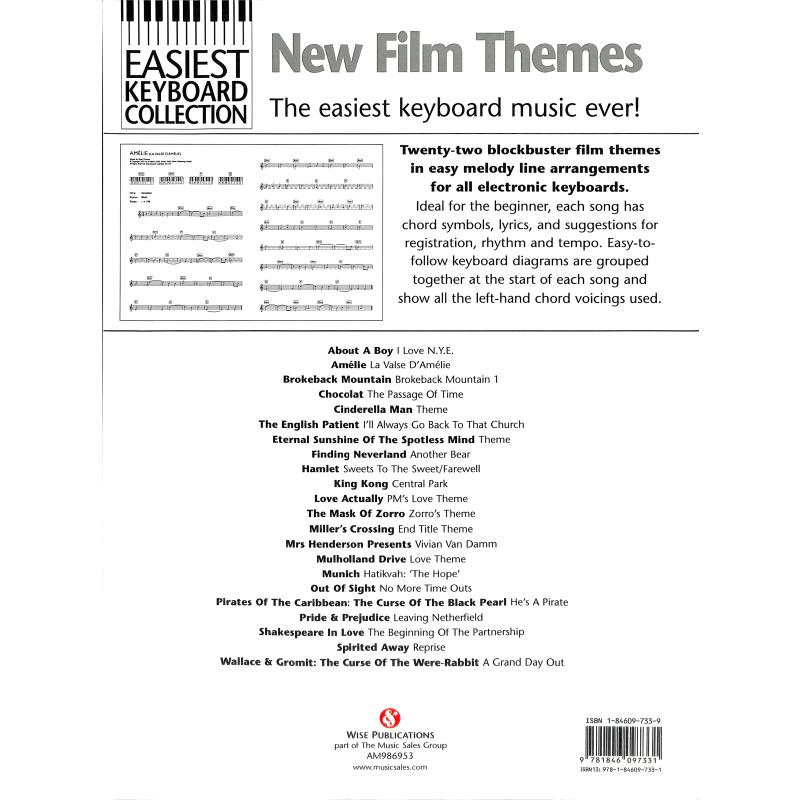 Notenbild für MSAM 986953 - NEW FILM THEMES