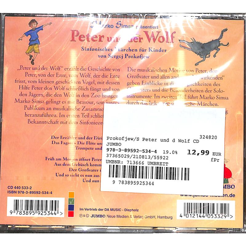 Notenbild für ISBN 3-89592-534-9 - PETER + DER WOLF