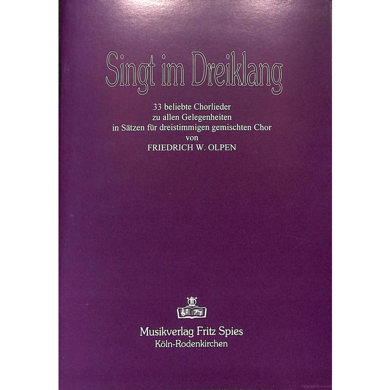 Titelbild für PJT -S4042-1 - Singt im Dreiklang - 33 beliebte Chorlieder
