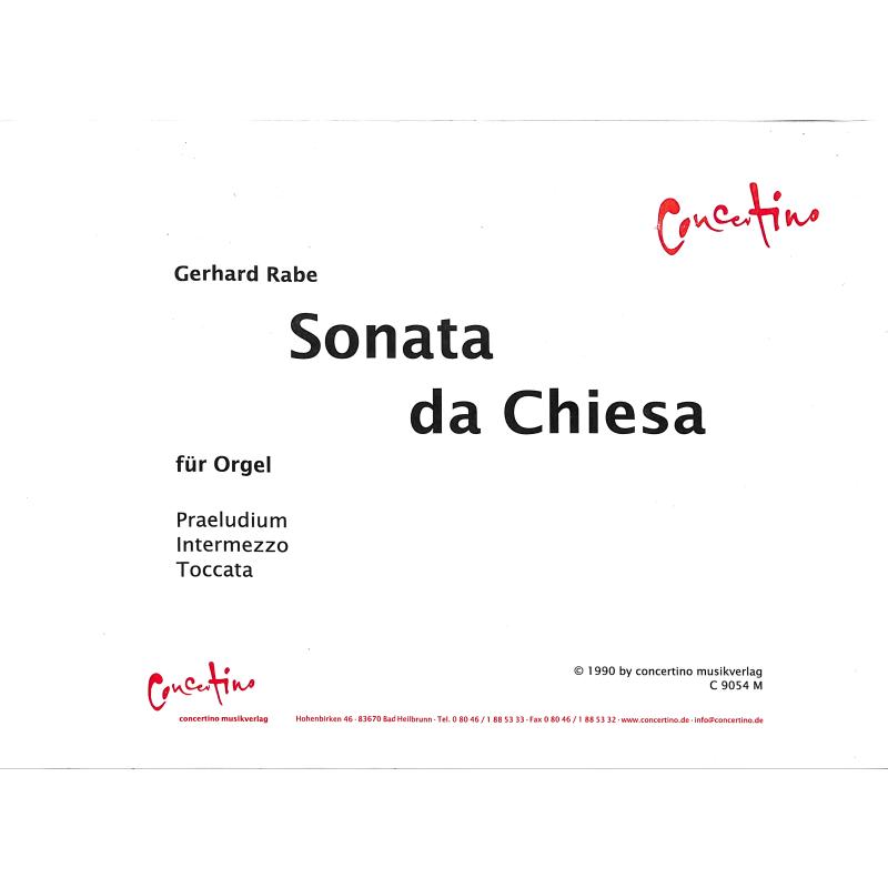 Titelbild für CONCERTINO 9054 - SONATA DA CHIESA