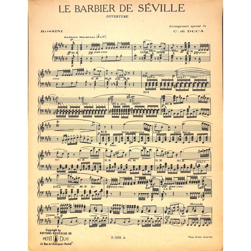 Titelbild für DUC 1253 - IL BARBIERE DI SIVIGLIA - OUVERTUERE