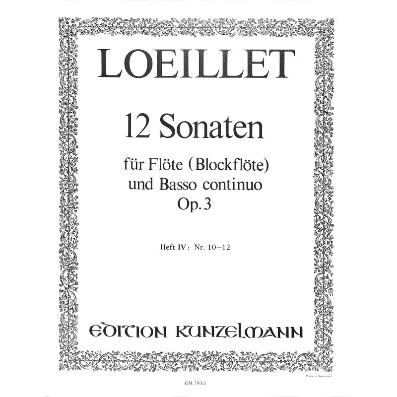 Titelbild für GM 793D - 12 SONATEN OP 3 BD 3 (10-12)