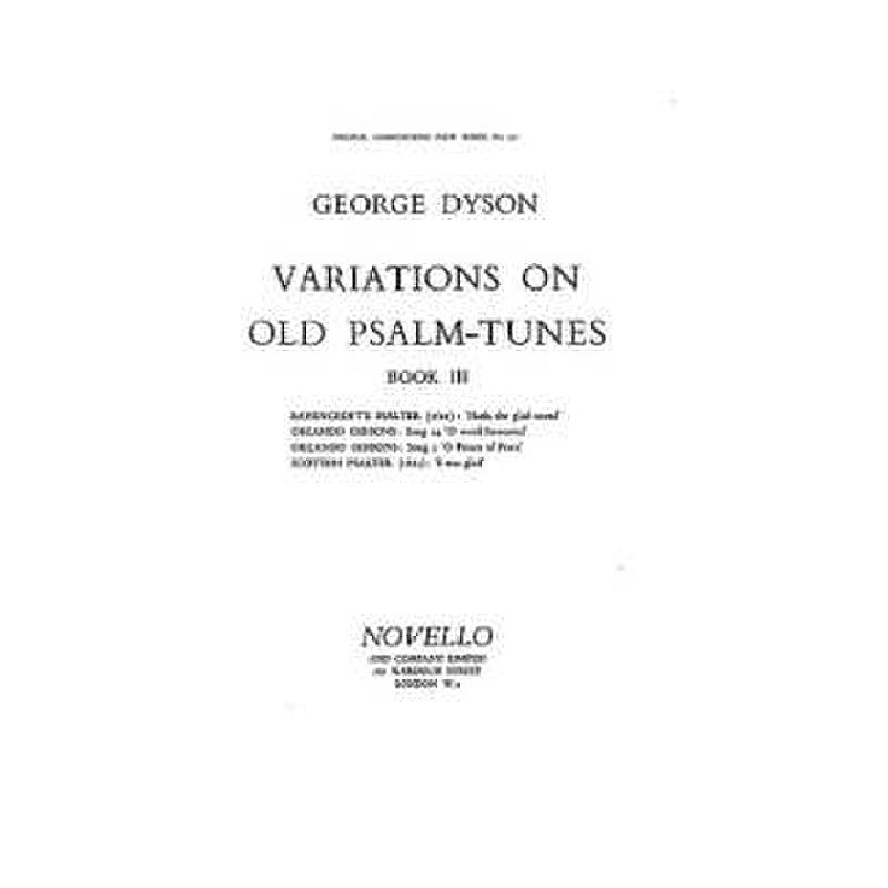 Titelbild für MSNOV 590311 - VARIATIONS ON OLD PSALM TUNES BOOK 3