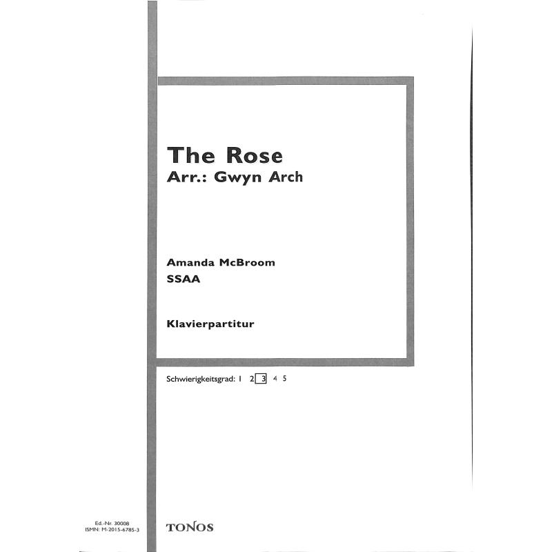 Titelbild für TONOS 30008 - THE ROSE