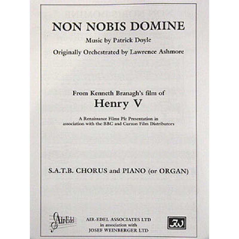 Titelbild für WEINB 2190-12 - NON NOBIS DOMINE