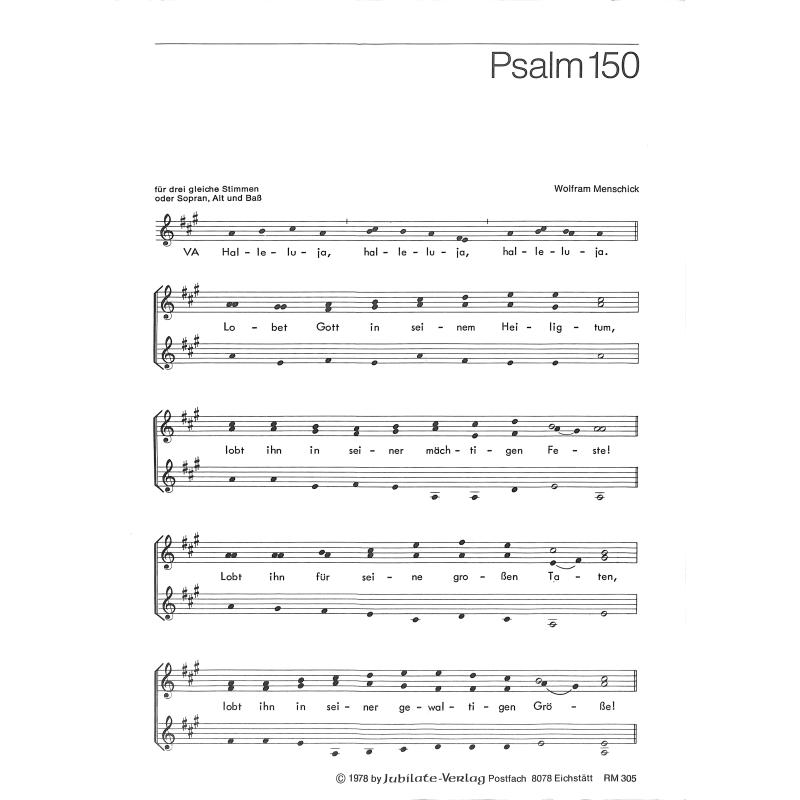Titelbild für RM 305 - PSALM 150