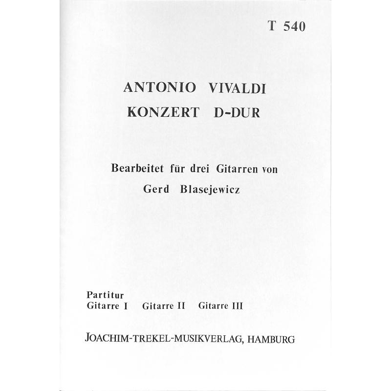 Titelbild für TREKEL -T540 - Concerto D-Dur
