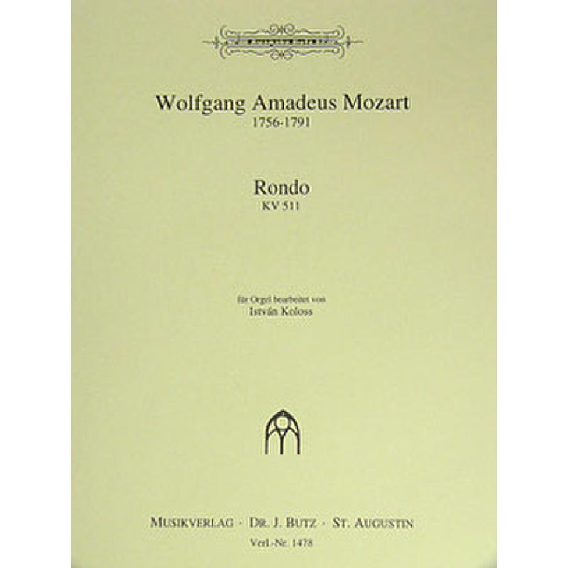 Titelbild für BUTZ 1478 - RONDO A-MOLL KV 511