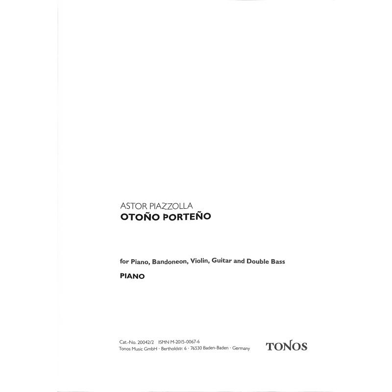 Titelbild für TONOS 20042-2 - OTONO PORTENO