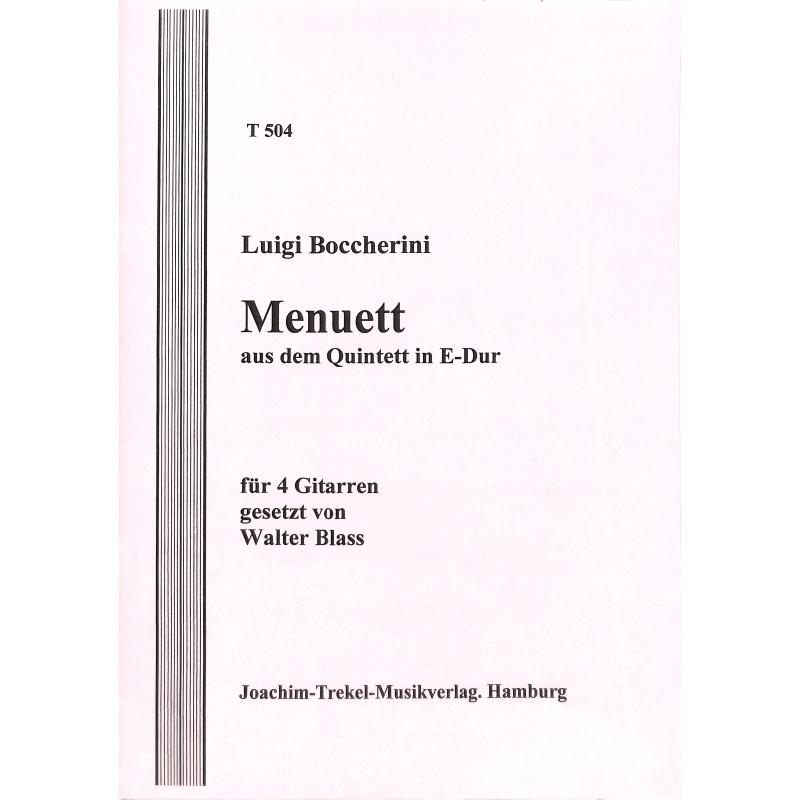 Titelbild für TREKEL -T504 - Menuett (Quintett E-Dur)