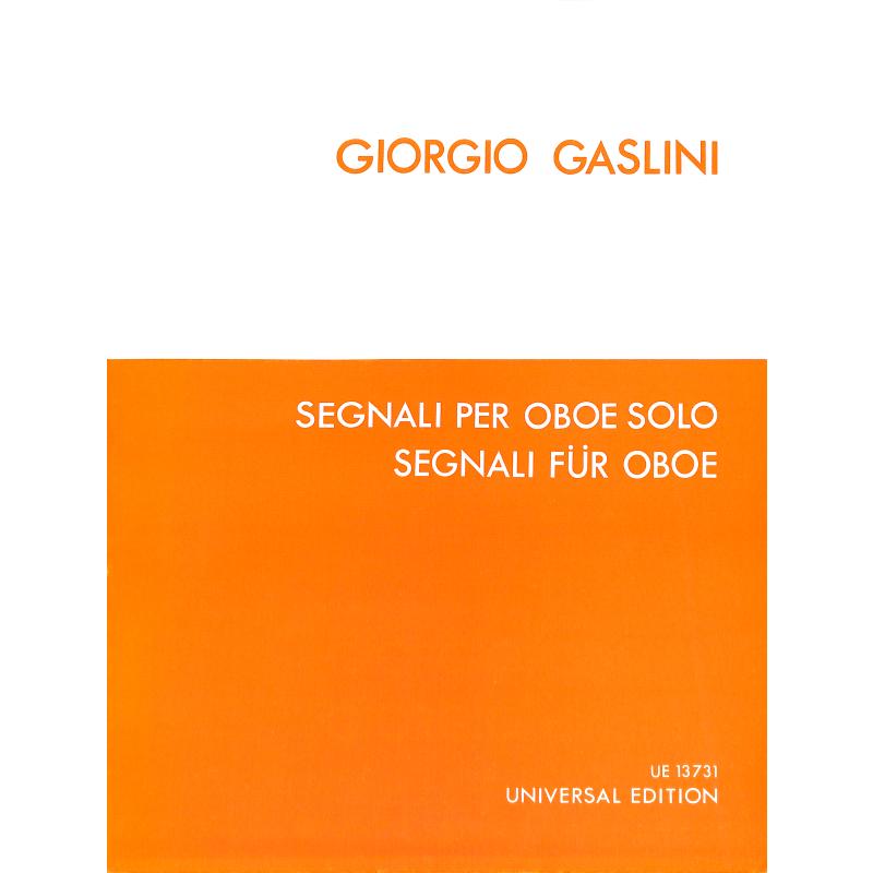 Titelbild für UE 13731 - Segnali für Oboe (1966)